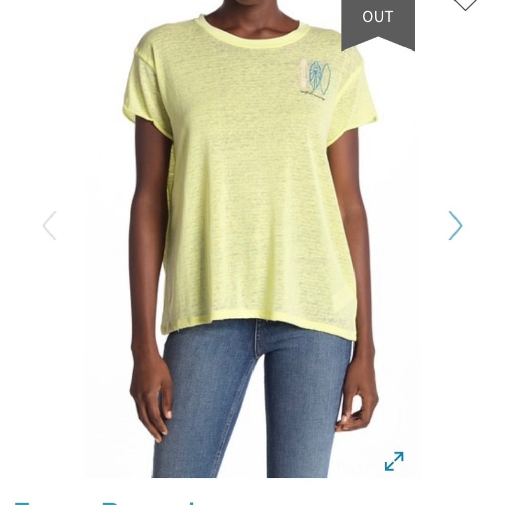 Free People Wipe Out Tee in Lime Size Small